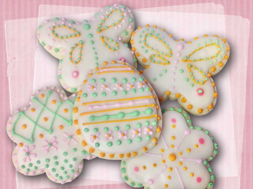 Glazed Easter Cookies