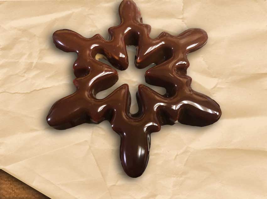 Chocolate-dipped Snowflakes