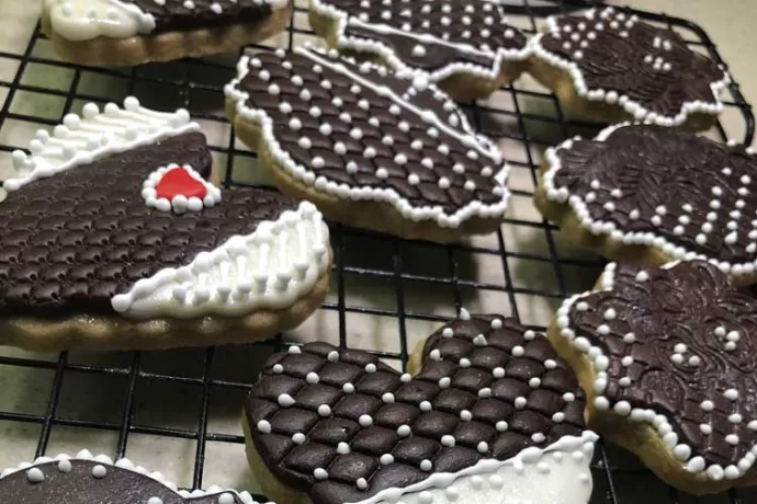 Chocolate Heart-shaped Brown Butter Cookies