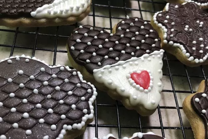 Chocolate Heart-shaped Brown Butter Cookies