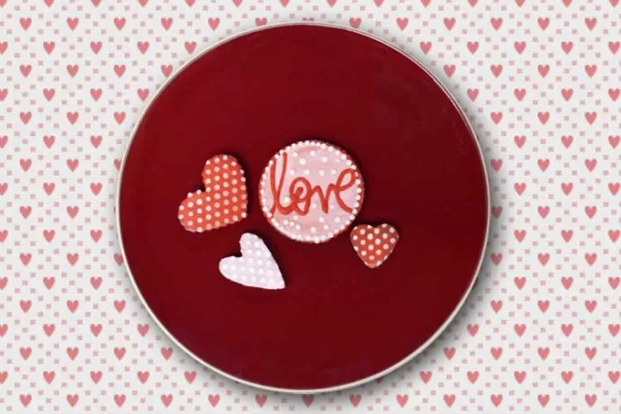 Stenciled Valentine Cookies