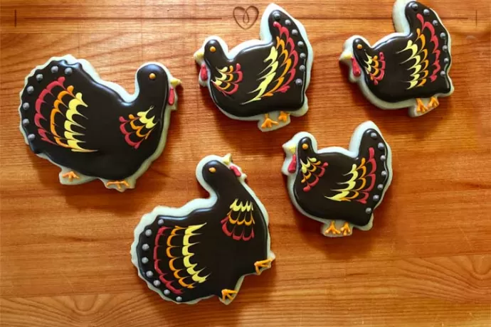 Flock of Turkey Cookies