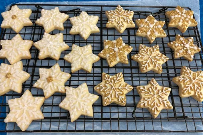 Simple Snowflake Cookies